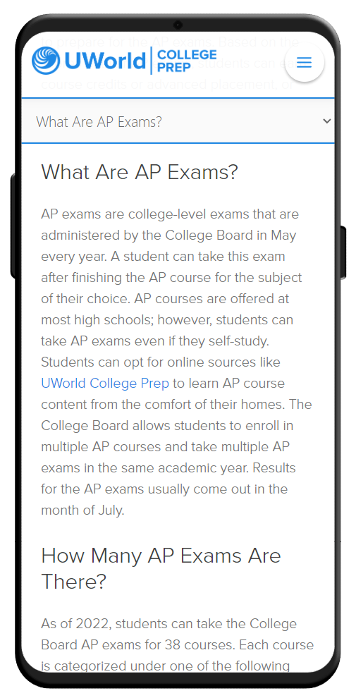 What are AP exams?